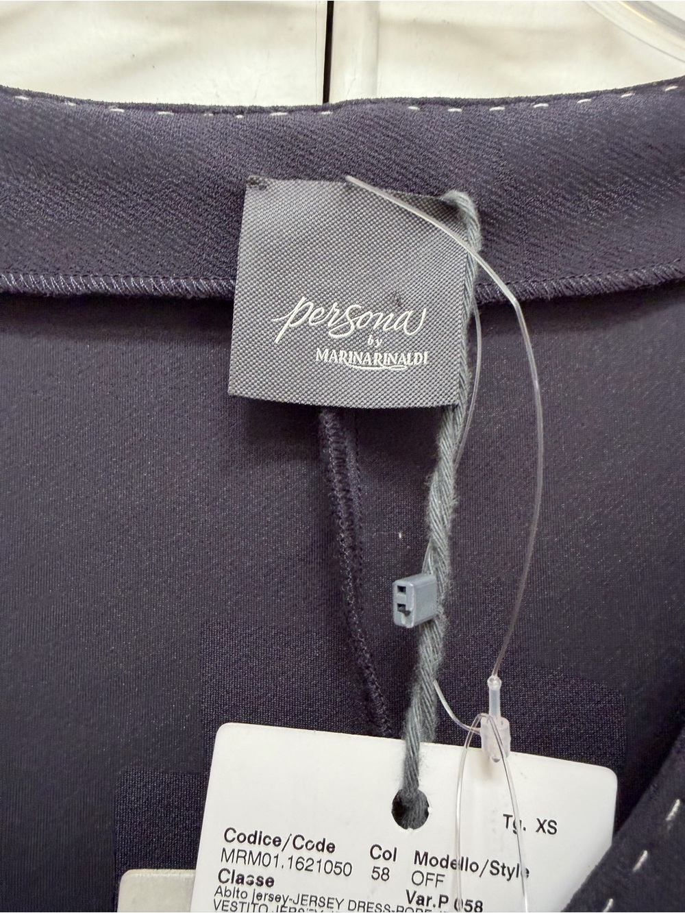 Persona by Marina Rinaldi Black Jersey Dress with Tag Detail - Picture 2 of 5